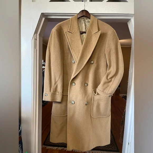 【90’s Ralph Lauren】Double Breasted Coat Vintage 90s Ralph Lauren Trench Coat Tan Cotton Double